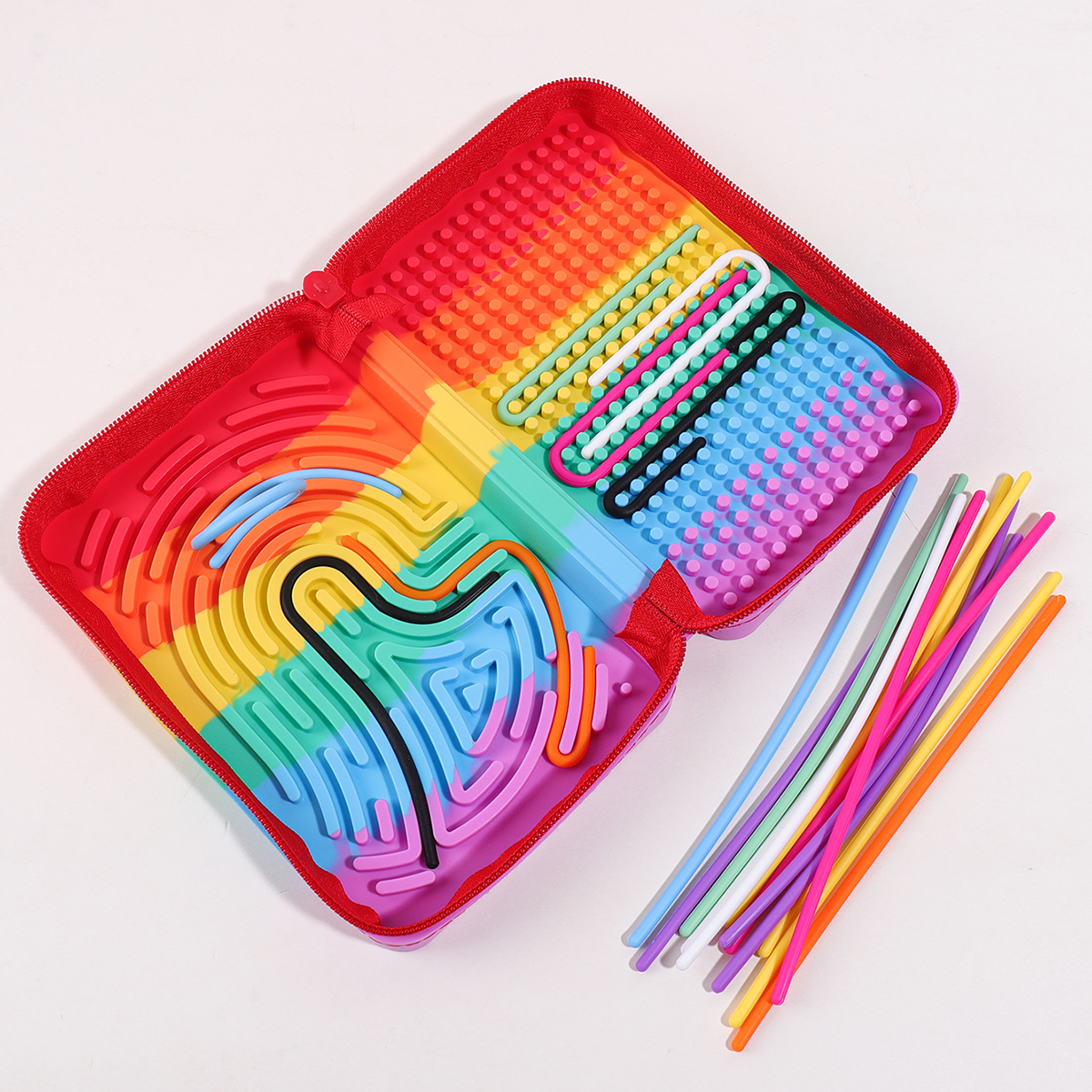 Sensory Fidget Toys - Silicone Rainbow Desk Stationery Fidget Toy