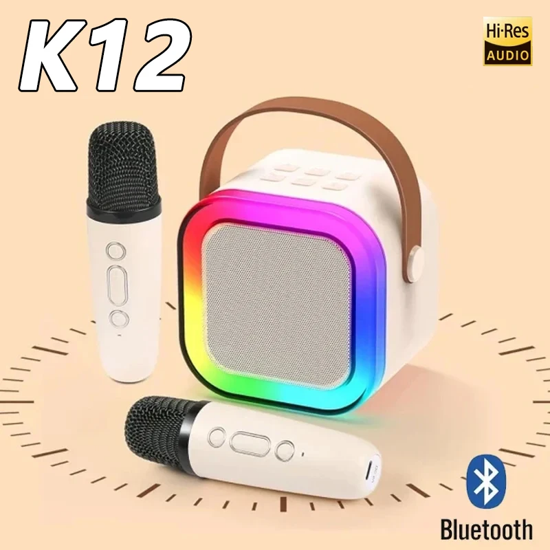 Kids Microphone Karaoke - K12 karaoke machine with 1-2 wireless