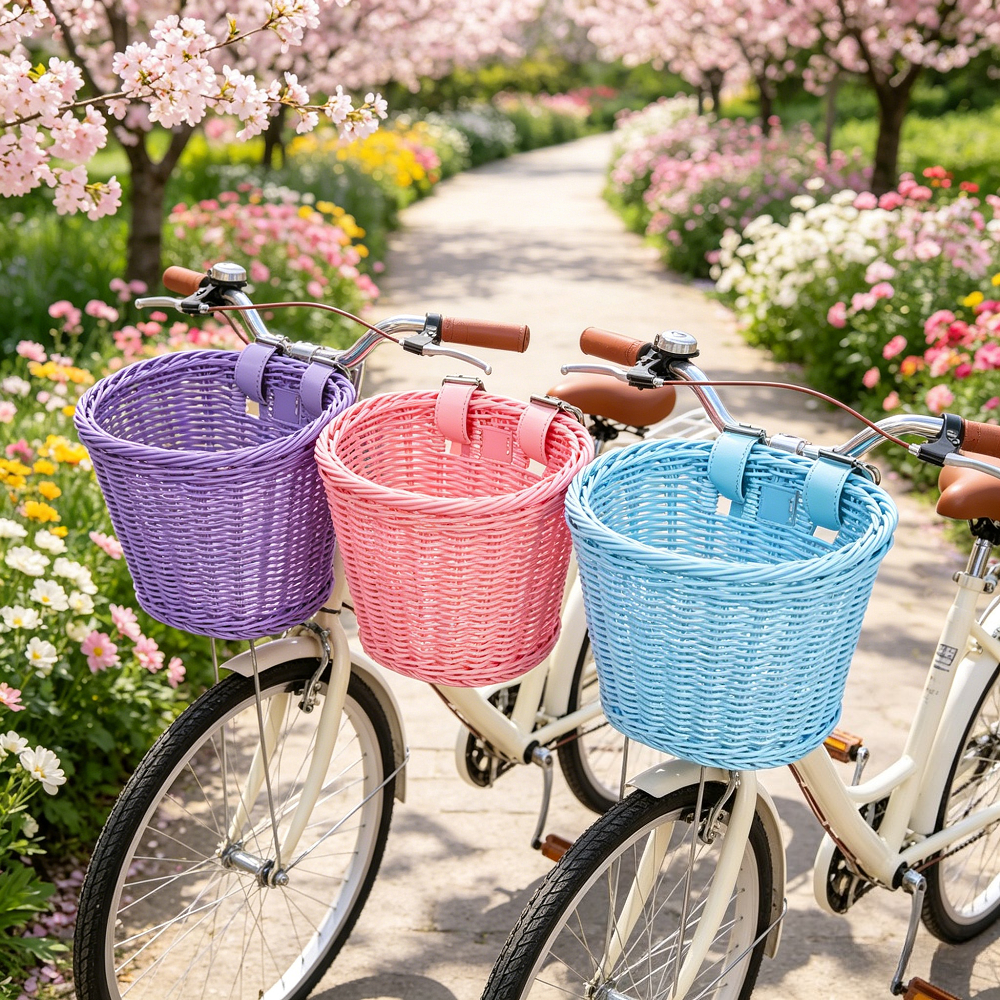 Kids Toys Cycle - Kids Bike Basket Woven Imitation Rattan