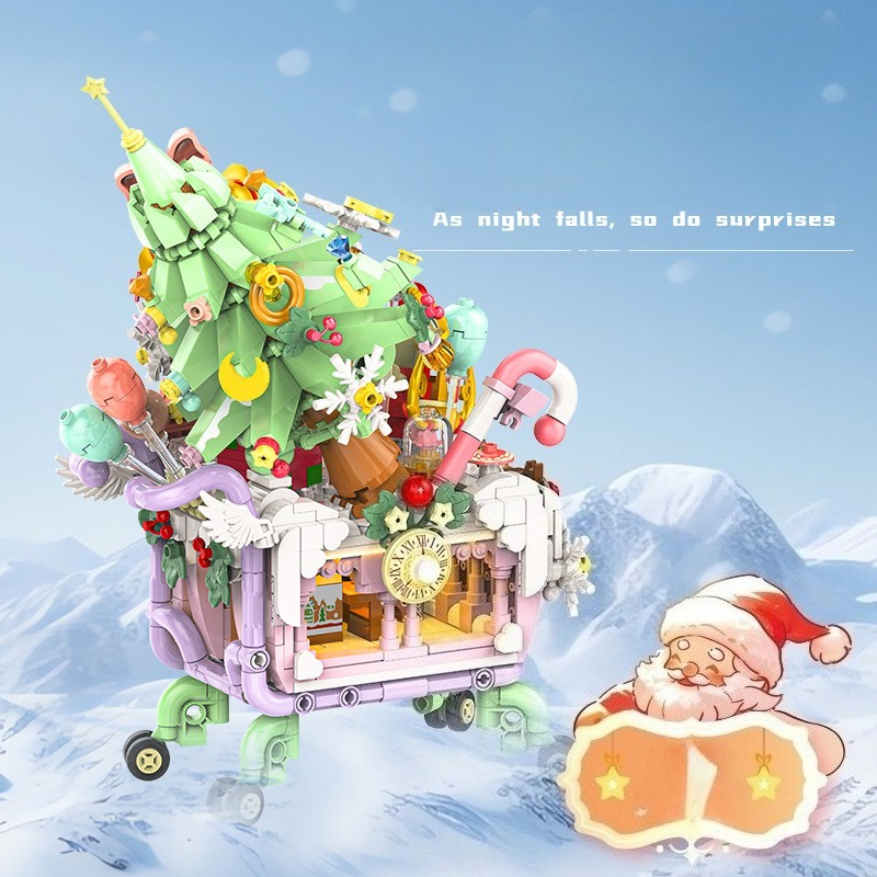 Kids Xmas Toys Ideas - MOC Santa Claus Carriage Shopping Cart