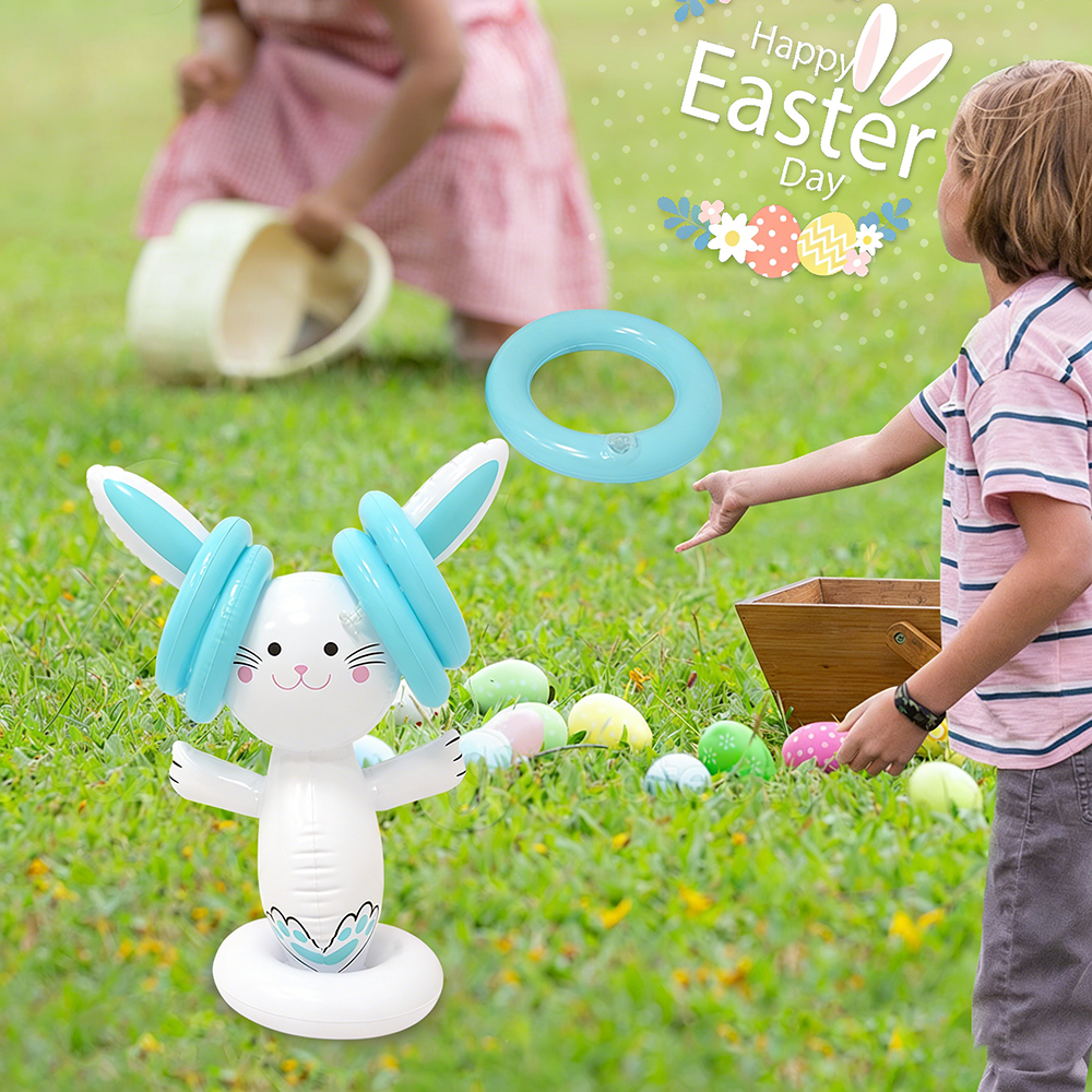 Kids Toys Easter - Easter Inflatable Bunny Ring Toss Game