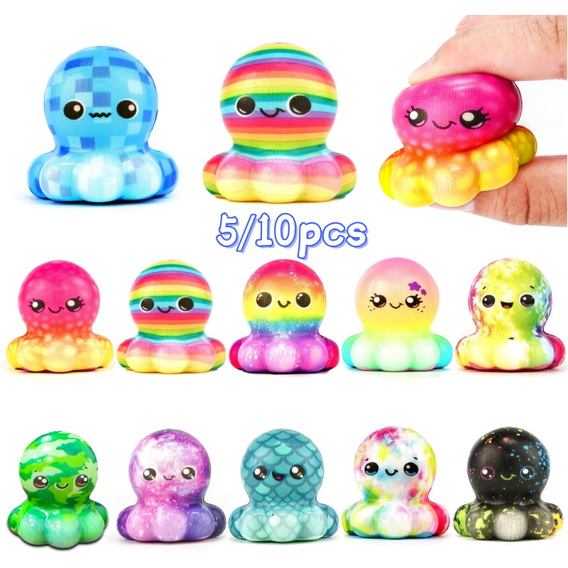 Kids Toys Easter - Octopus Slow Squeeze Squishies Fidget Toys