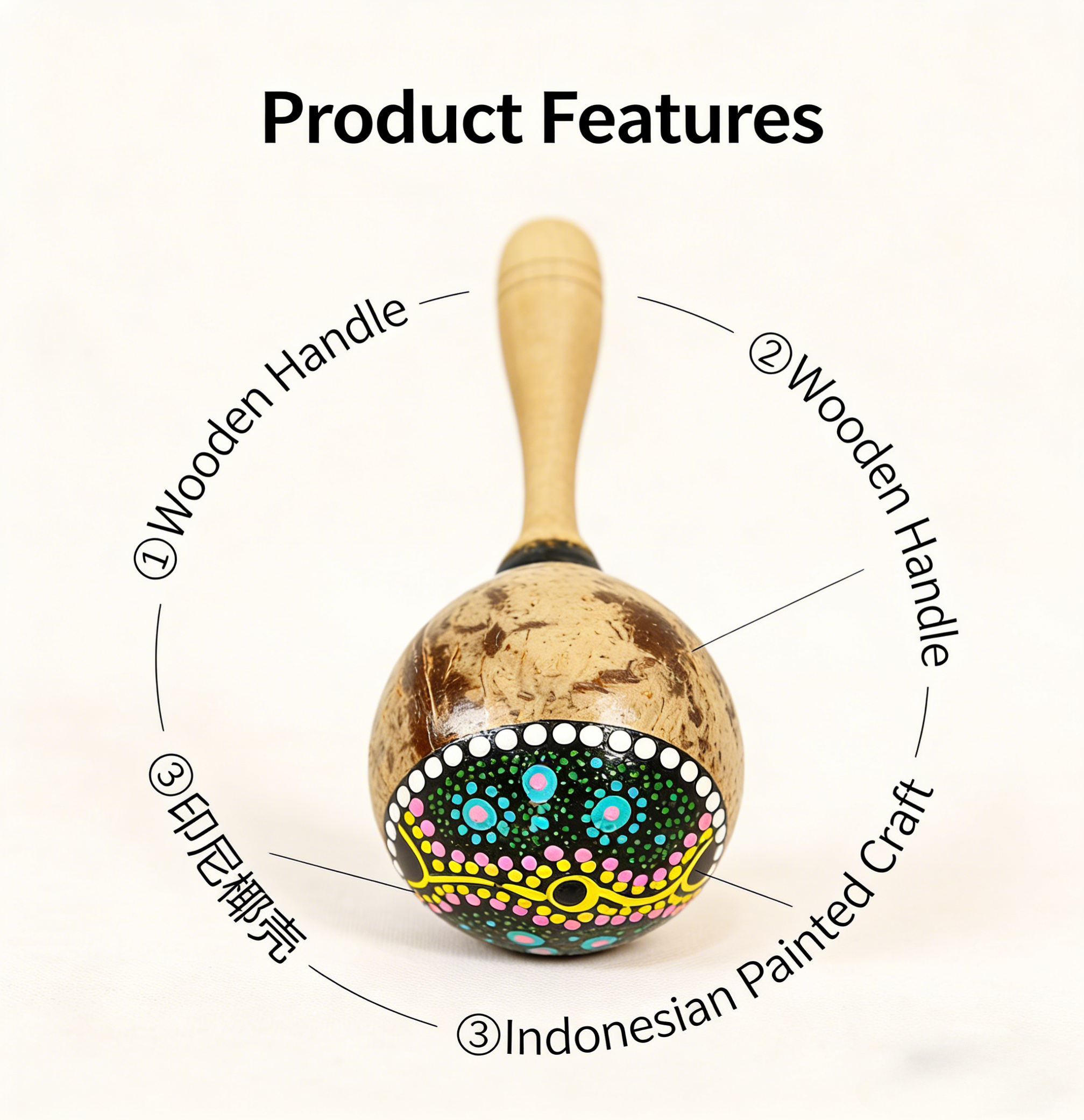 Natural Coconut Shell Sand Ham - Kids Toys Indonesia ulasan dan harga