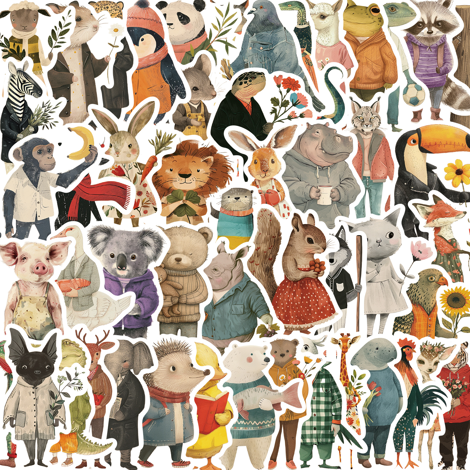 50pcs Vintage Animals Cliparts - Kids Toys Clipart ulasan dan harga