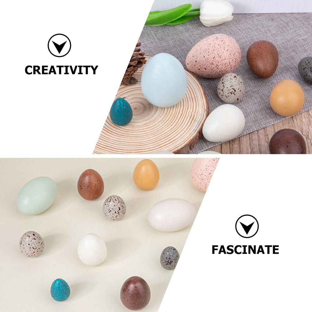 1Set Wooden Fake Eggs for East - Kids Toys Easter ulasan dan harga