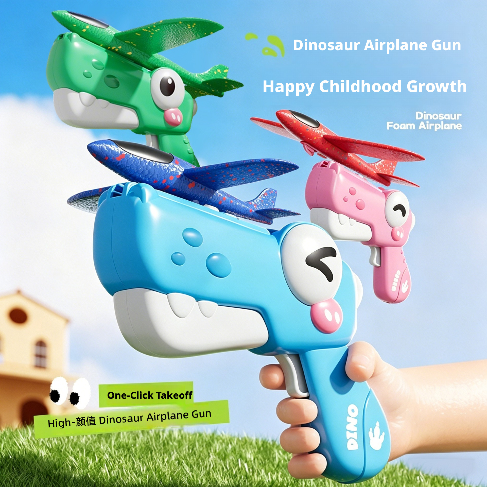 New Dinosaur Foam Airplane Lau - Catapult Launcher Toy ulasan dan harga