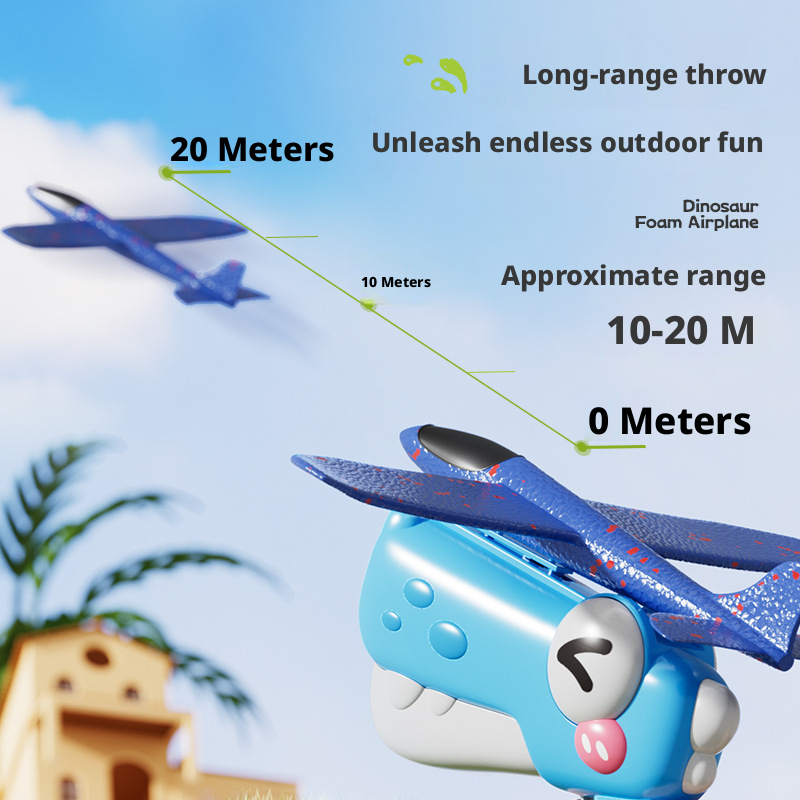 New Dinosaur Foam Airplane Lau - Catapult Launcher Toy ulasan dan harga