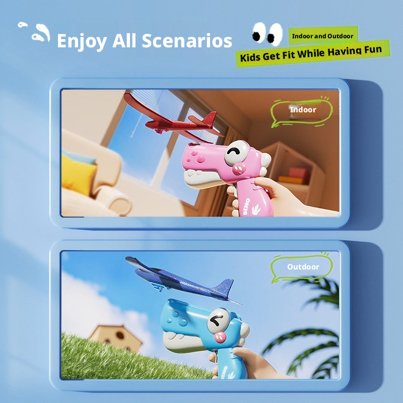 New Dinosaur Foam Airplane Lau - Catapult Launcher Toy ulasan dan harga