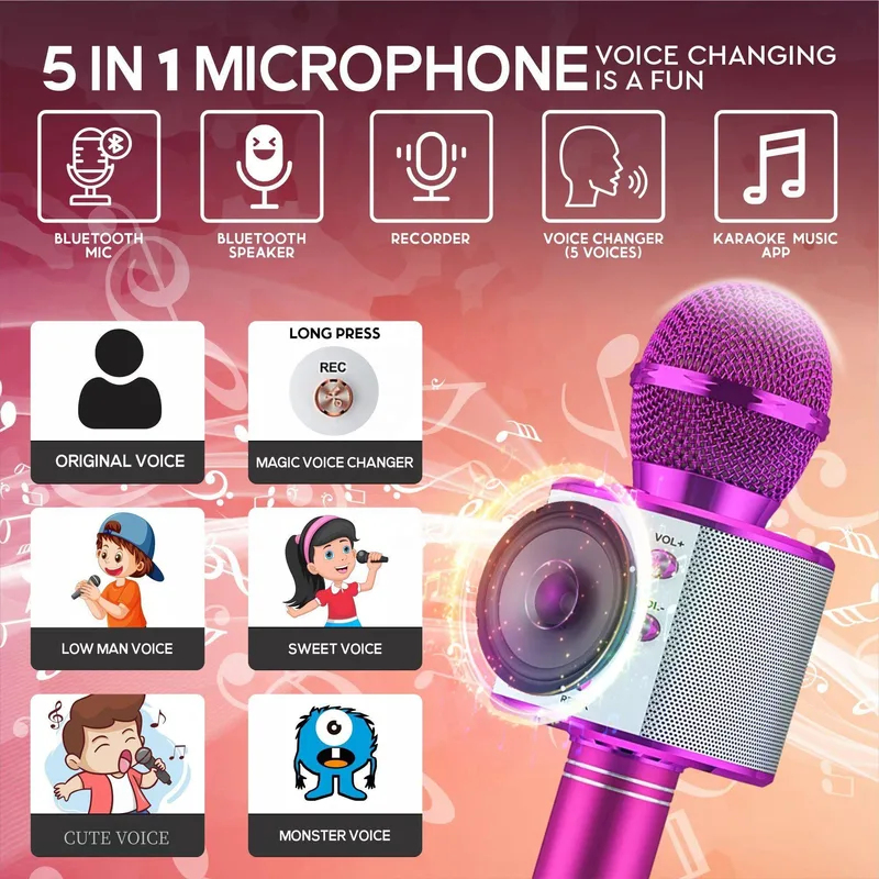 Karaoke Microphone, Portable W - Kids Microphone Karaoke ulasan dan harga