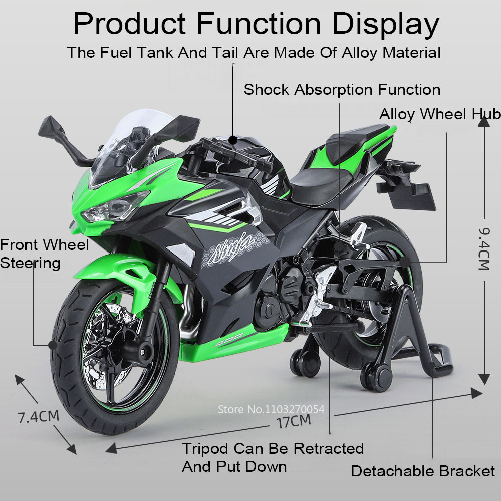1:12 Kawasaki KX450 NINJA 400  - Kids Toys Cycle ulasan dan harga