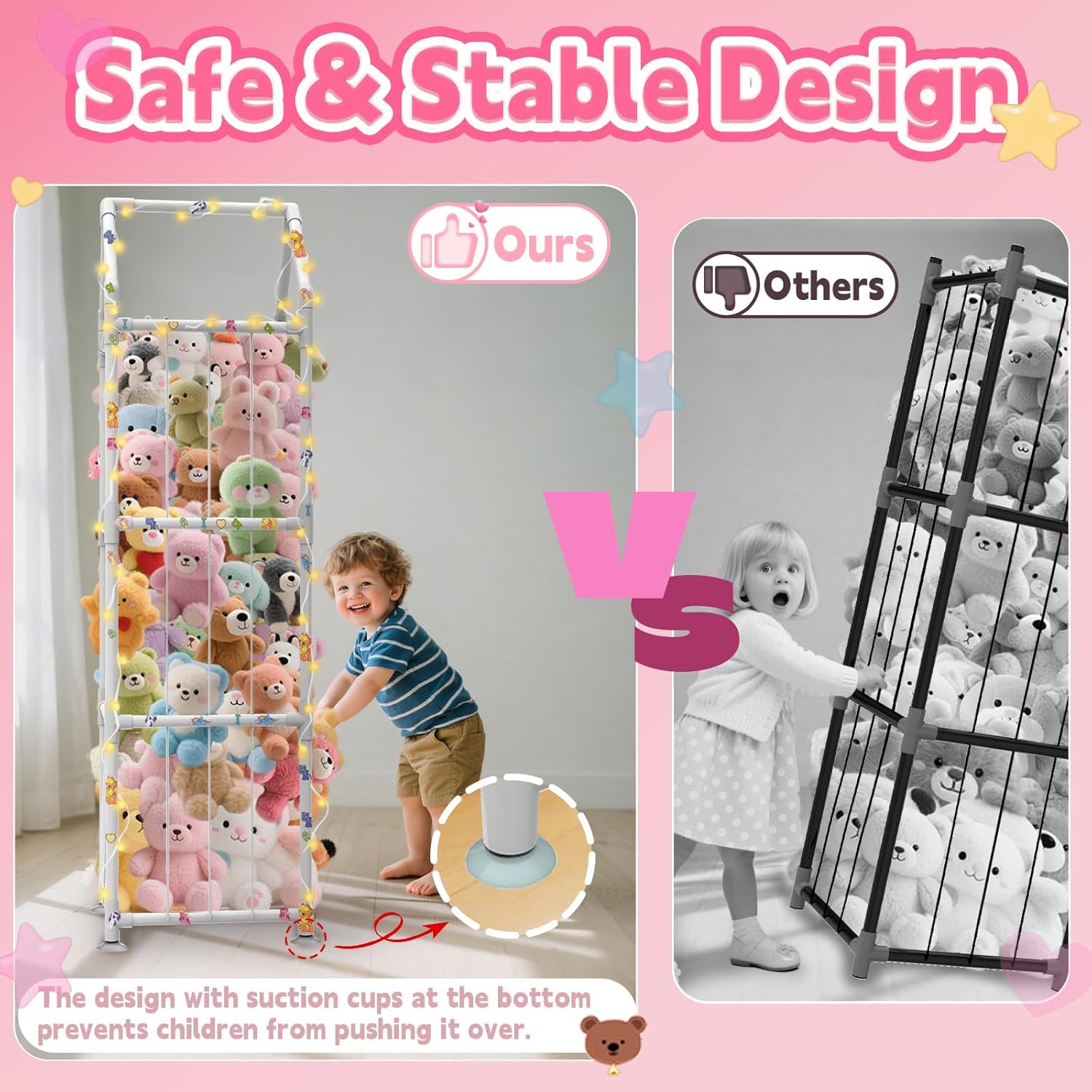 Stuffed Animal Storage with Su - Kids Storage Toys ulasan dan harga