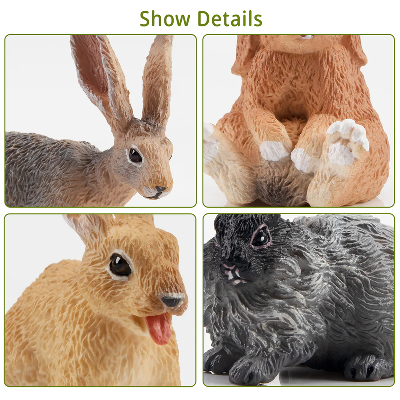 12Pcs Simulation Rabbit Farm A - Kids Toys Easter ulasan dan harga