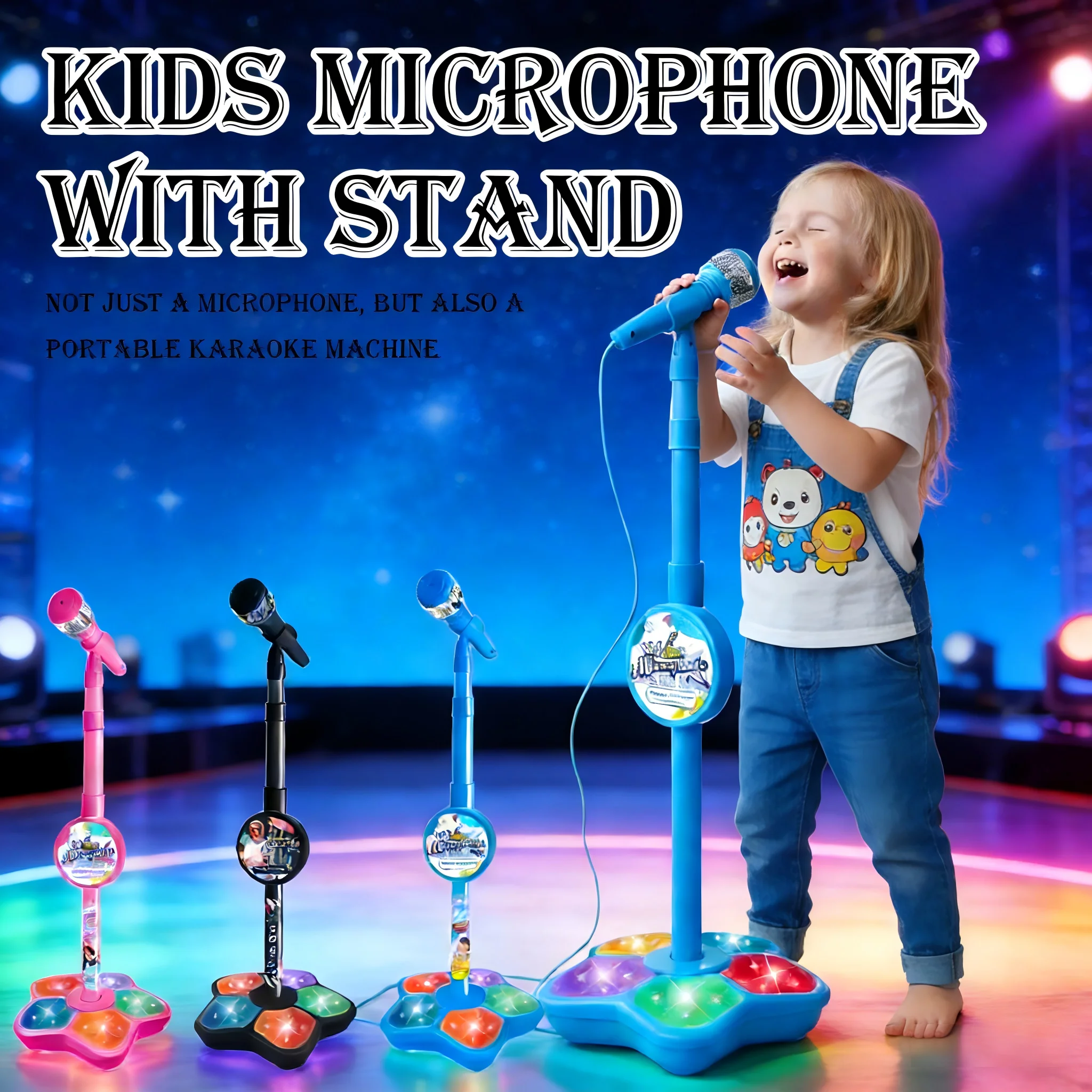 Kids Microphone with Stand Kar - Kids Microphone Karaoke ulasan dan harga