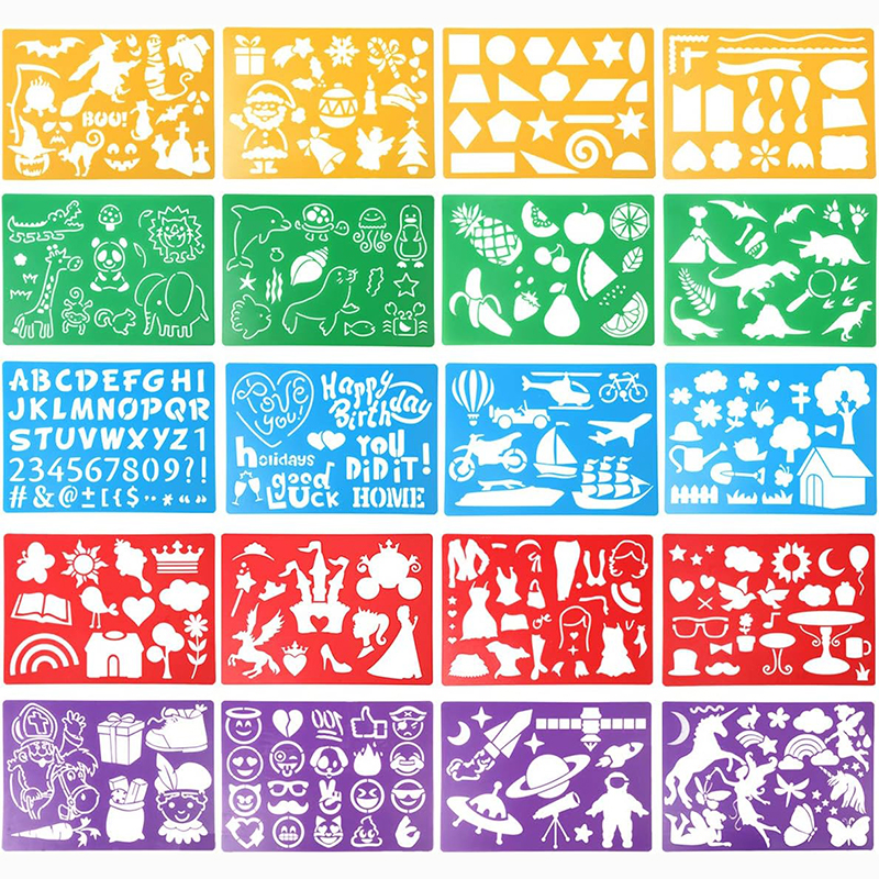 Kids Drawing Stencils Set 300+ - Kids Toys Under 300 ulasan dan harga