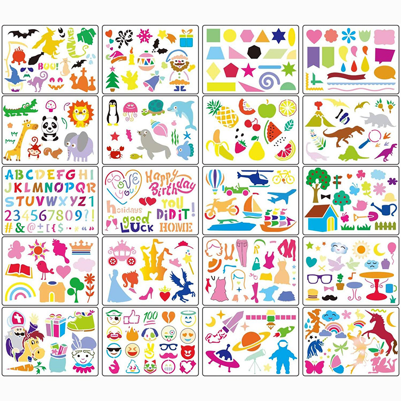 Kids Drawing Stencils Set 300+ - Kids Toys Under 300 ulasan dan harga