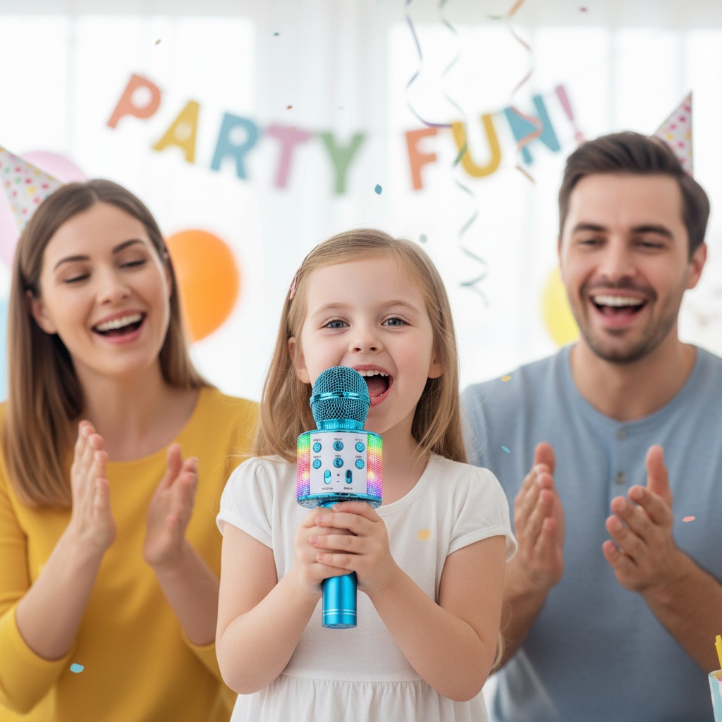 Bluetooth Karaoke Microphone W - Kids Microphone Karaoke ulasan dan harga