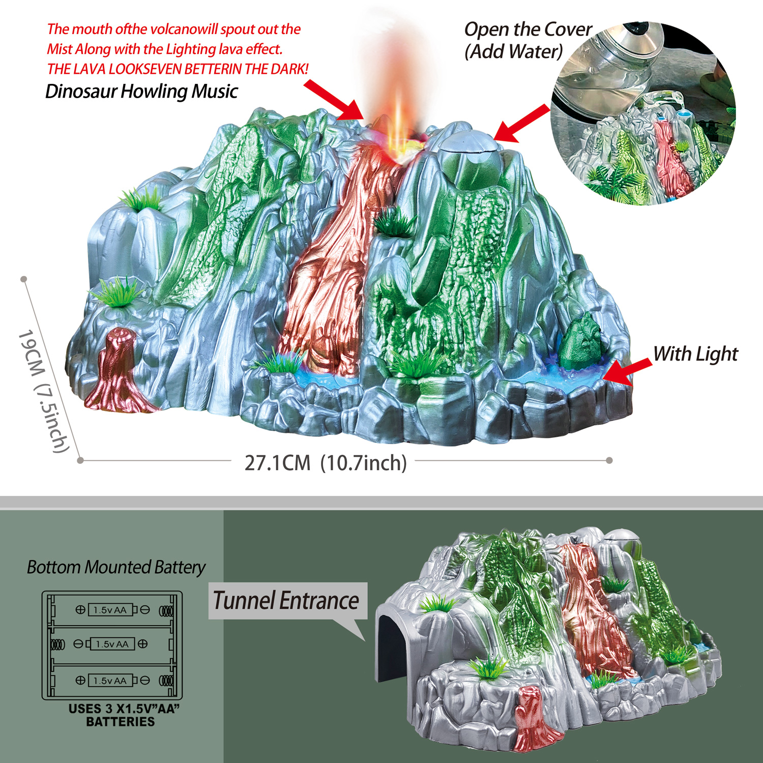 Dinosaur Toys for Kids Mist-sp - Volcano Experiment Kit ulasan dan harga